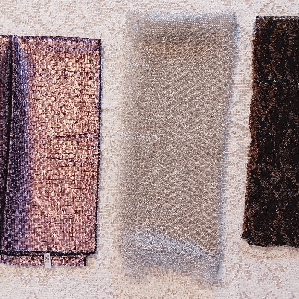 Vintage Metallic Wrap/Scarf Set (3 Pieces) | 2 for $10